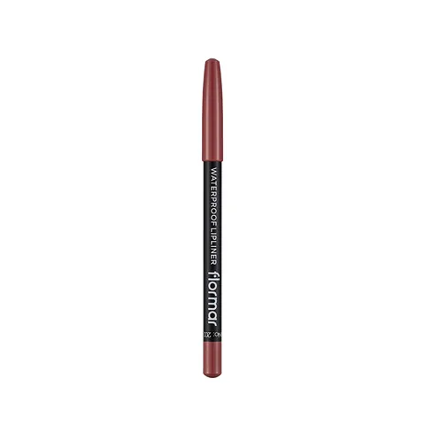 Матовый карандаш для губ Flormar водостойкий и интенсивно пигментированный 202 мягкий розово-коричневый