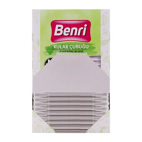 Benri أعواد تنظيف الأذن من القطن العضوي من بينري 200 قطعة