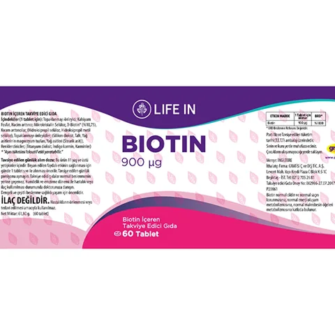 Life In Biotin Tablets for Healthy Hair &amp; Skin Support