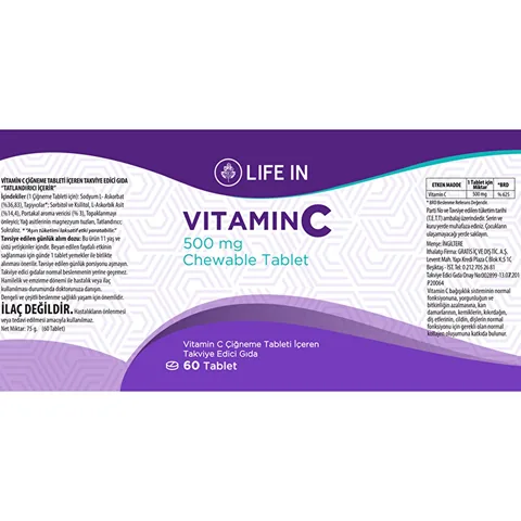 Life In Vitamin C Chewable Tablets for Kids - Daily Boost