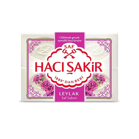 Hacı Şakir حاجي شاكر صابون صلب ليلك 4 × 150 جرام
