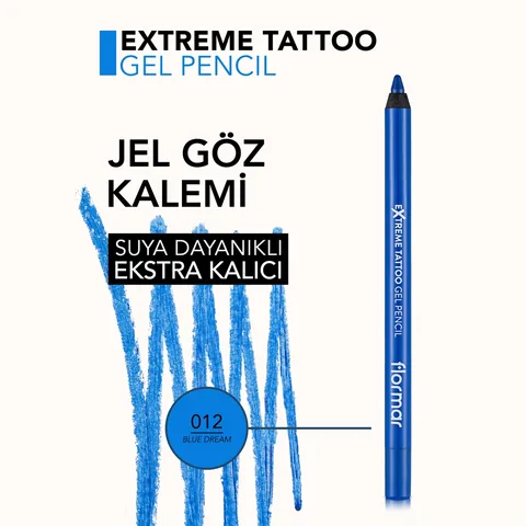 Flormar Extreme Tattoo Waterproof Gel Eyeliner - Blue Dream