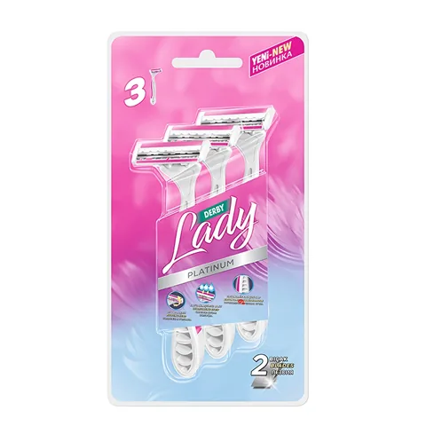 Derby Lady Platinum Damenrasierer 3er-Pack