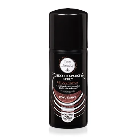 Bee Beauty Weißer Concealer Spray 75ml - Dunkelbraune Haarfarbe