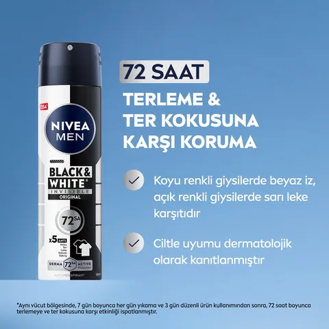 Nivea Men Black & White Original Deodorant 150ml