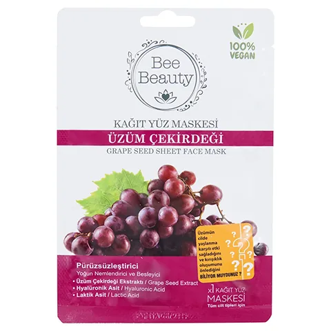 Маска для лица Bee Beauty с экстрактом виноградных косточек
