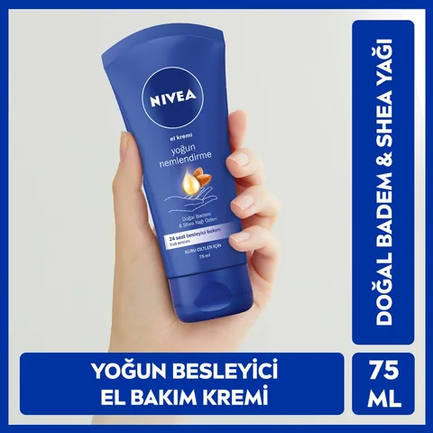 Крем для губ Nivea Original Care 4.8 г и набор кремов для рук интенсивного увлажнения 4.8 г + 75 мл