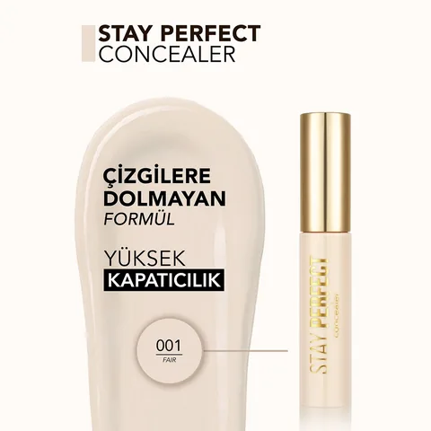 Консилер Flormar Stay Perfect № 01 - Светлый, Высокое покрытие, Увлажняющий