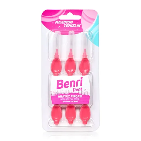 Benri Dent Pink Interdental Brush 0.40 mm for Braces &amp; Bridges