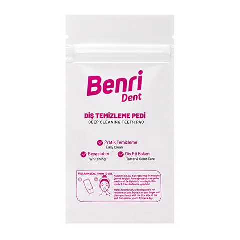 Benri Dent وسادة تنظيف الأسنان بينري دنت 7 قطع، نفس منعش وسهل الاستخدام