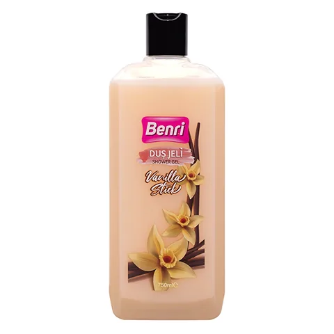 Benri Vanilla Stick Shower Gel 750 ml - Moisturizing Cleanser