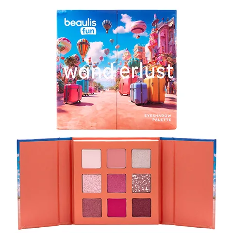 Палитра теней для век Beaulis Fun Wonderlust 9 оттенков розовая 502