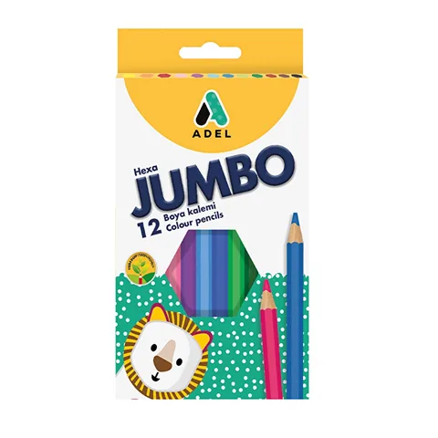 Adel Jumbo Sechseckige Wachsmalstifte