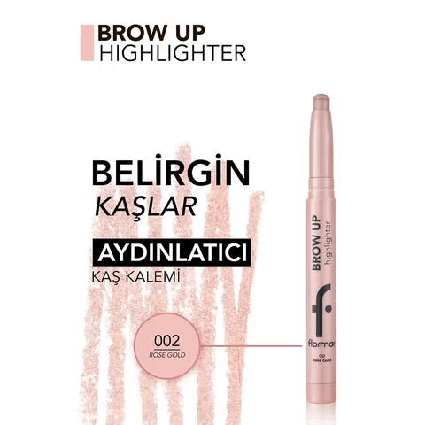 Flormar Brow Up Illuminator Pencil - Rose Gold 002