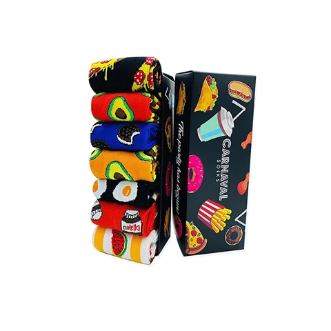 Carnaval Colorful 7-Piece Cotton Sock Set for All Occasions
