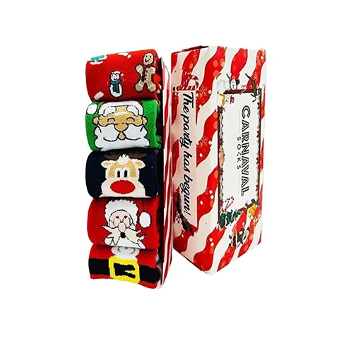 Carnaval New Year Gift 5-Piece Towel &amp; Sock Set