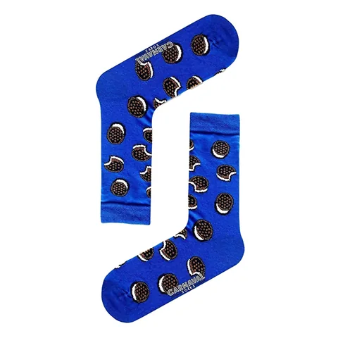 Bunte Baumwollsocken mit Carnaval-Oreo-Muster für Komfort