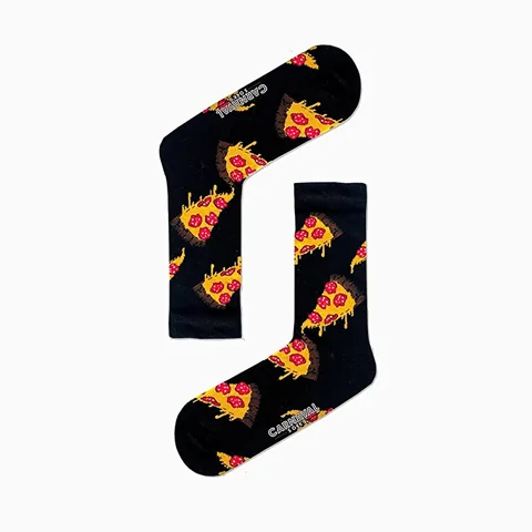 Carnaval Fast Food Sock Set - 5-Piece Cotton Blend Socks