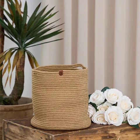 Coco Clementine Hand-Woven Jute Basket - Multi-Purpose Storage
