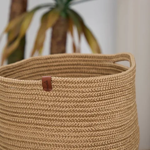 Coco Clementine Hand-Woven Jute Basket - Multi-Purpose Storage