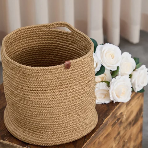 Coco Clementine Hand-Woven Jute Basket - Multi-Purpose Storage