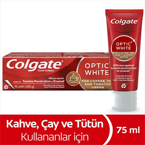 Colgate Optic White Toothpaste for Coffee &amp; Tea Stains 75ml