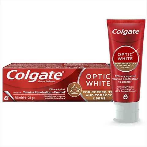 Colgate معجون أسنان كولجيت أوبتيك وايت لإزالة بقع القهوة والشاي 75 مل
