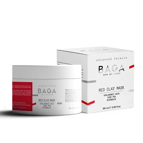 Baga Rote Tonmaske 100ml - Reinigende Behandlung für fettige Haut