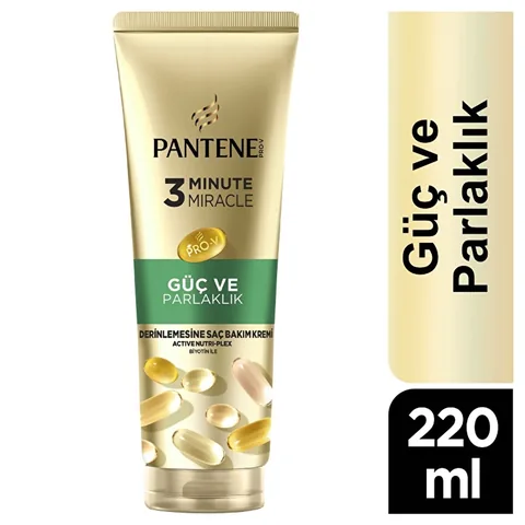 Pantene 3 Minute Miracle Conditioner - Strength &amp; Shine 220ml