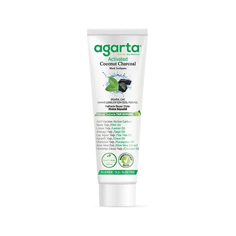 Agarta Natural Coconut Extract Active Carbon Fluoride-free Toothpaste 100 ml