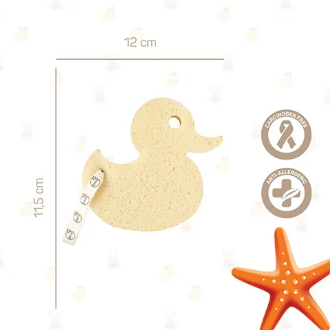 Balmy Duck Baby-Badeschwamm - weich, hypoallergen und in lustigen Formen