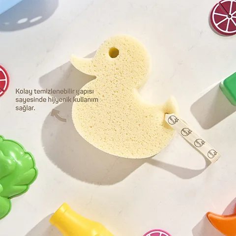 Balmy Duck Baby-Badeschwamm - weich, hypoallergen und in lustigen Formen