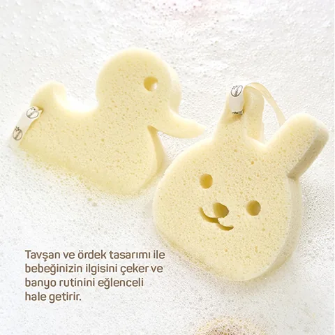 Balmy Duck Baby-Badeschwamm - weich, hypoallergen und in lustigen Formen