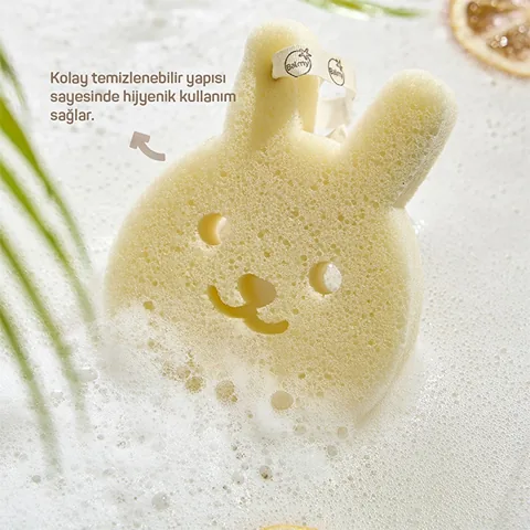 Balmy Rabbit Baby Bath Sponge - Ultra Soft &amp; Hypoallergenic