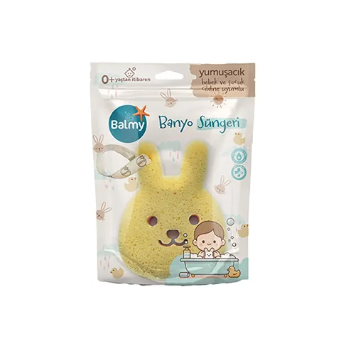 Balmy Rabbit Baby Bath Sponge - Ultra Soft &amp; Hypoallergenic