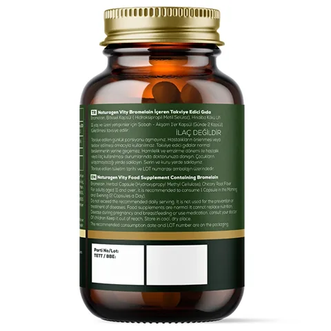 Naturagen Vity Vegan Bromelain 1000mg - Digestive &amp; Joint Support
