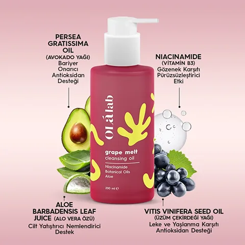 Olalab Facial Cleansing Oil Grape Melt 200 ml