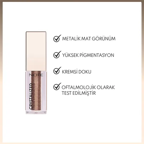 Note Crystalized Liquid Eyeshadow 08 Vintage Bronze - Long-Lasting Metallic Shine