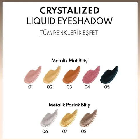 Note Crystalized Liquid Eyeshadow 08 Vintage Bronze - Long-Lasting Metallic Shine