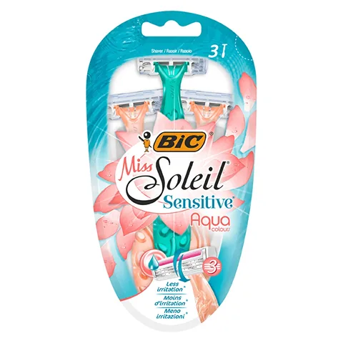 Бритва Bic Miss Soleil Sensitive 3 шт. с алоэ и витамином E