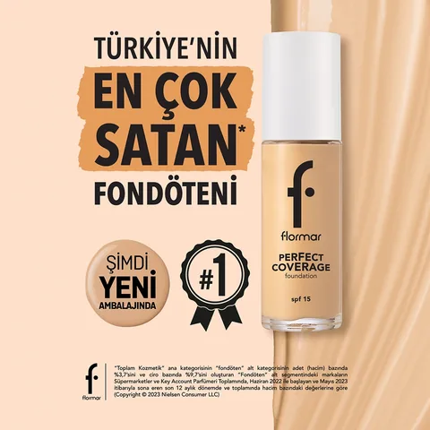 Flormar Perfect Coverage Foundation SPF 15 - Smooth Finish 101