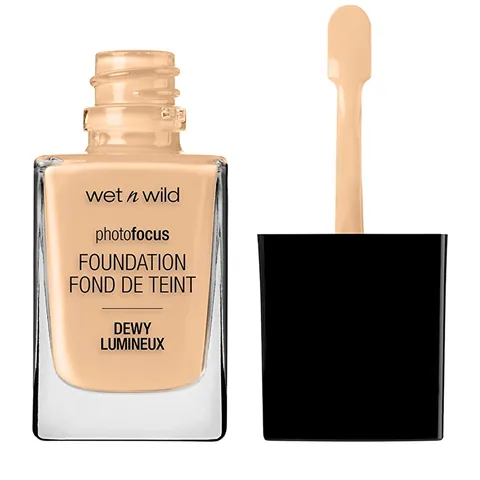 Wet n Wild Photo Focus Dewy Foundation - Soft Beige, Lightweight Glow