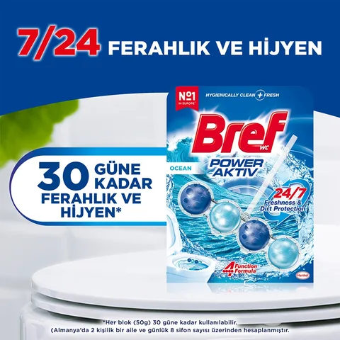 Bref Power Aktiv Ocean Toilet Block Duopack - 250 Flushes