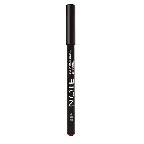 Note Ultra Rich Color Lip Pencil 12 Coral Red 1 pcs