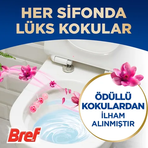 Bref Power Aktiv Solid Toilet Block - Magnolia Scent, 250 Flushes