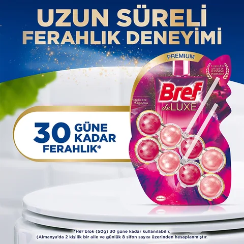 Bref Power Aktiv Solid Toilet Block - Magnolia Scent, 250 Flushes