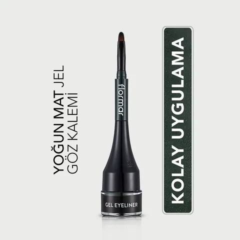 Flormar Gel Eyeliner 04 Green - Long-Lasting Matte Formula