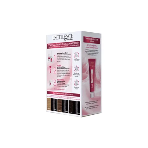 Краска для волос L’Oréal Paris Excellence Creme глубокий черный 1.01 1 шт.