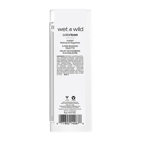 Wet n Wild مجموعة ظلال العيون ويت آند وايلد كلر أيكون النباتية، عبوة من 5 قطع تدوم طويلاً