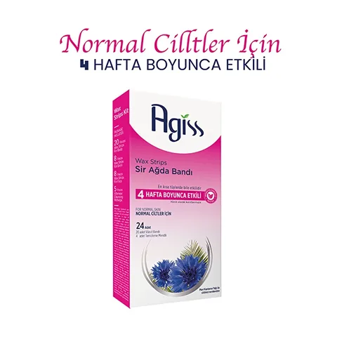 Agiss Wax Strips for Legs &amp; Body - 24 Normal Skin Waxing Tapes